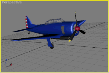 Модель самолёта в редакторе 3D Studio Max